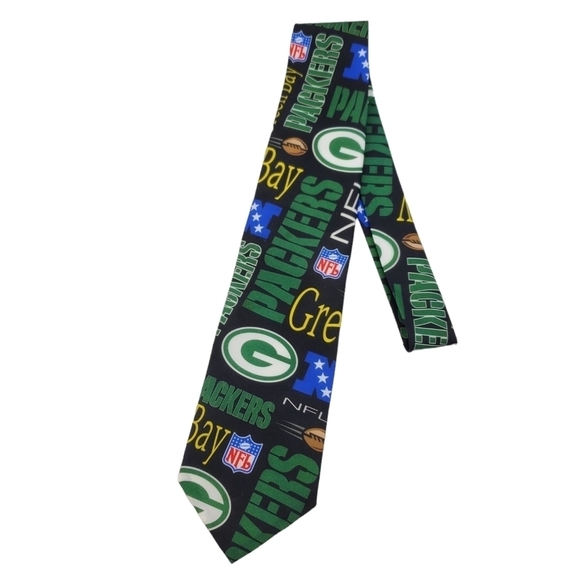 Green Bay Packers Necktie RM Sport Ralph Marlin Vintage USA Made 3 3/4"x 57.5" - Picture 6 of 9